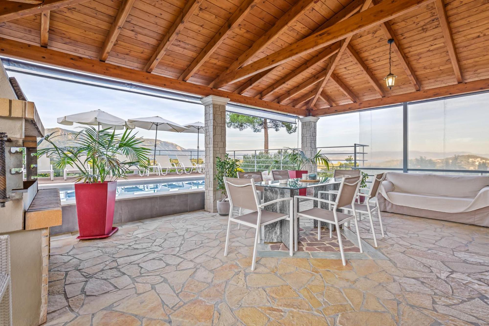 Villa Olivia Corfu - Amazing Sea-View 3 Bedroom Villa With A Pool Gazátika エクステリア 写真