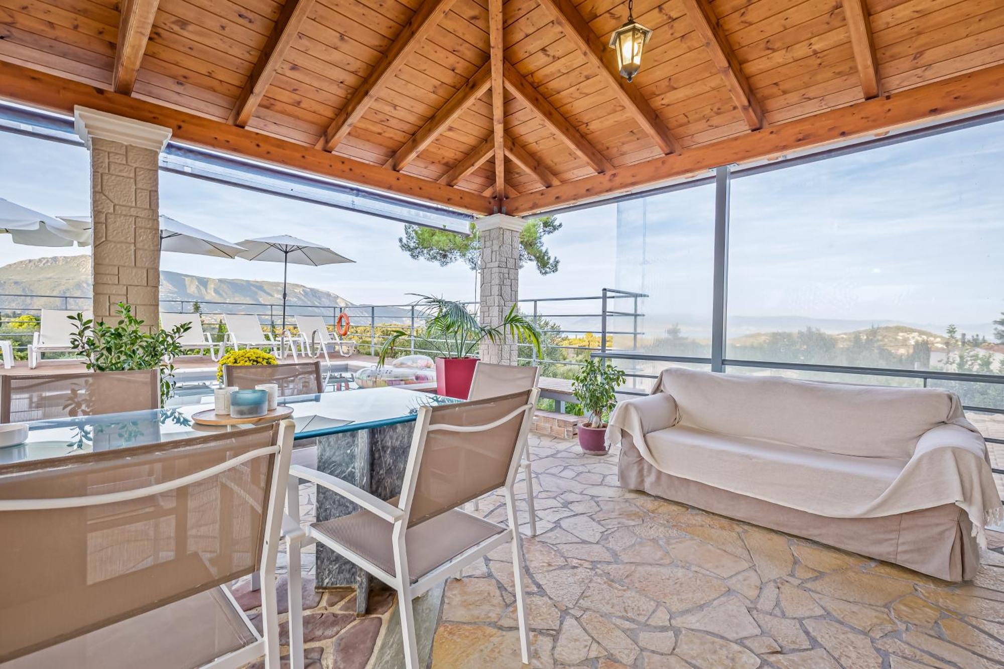 Villa Olivia Corfu - Amazing Sea-View 3 Bedroom Villa With A Pool Gazátika エクステリア 写真