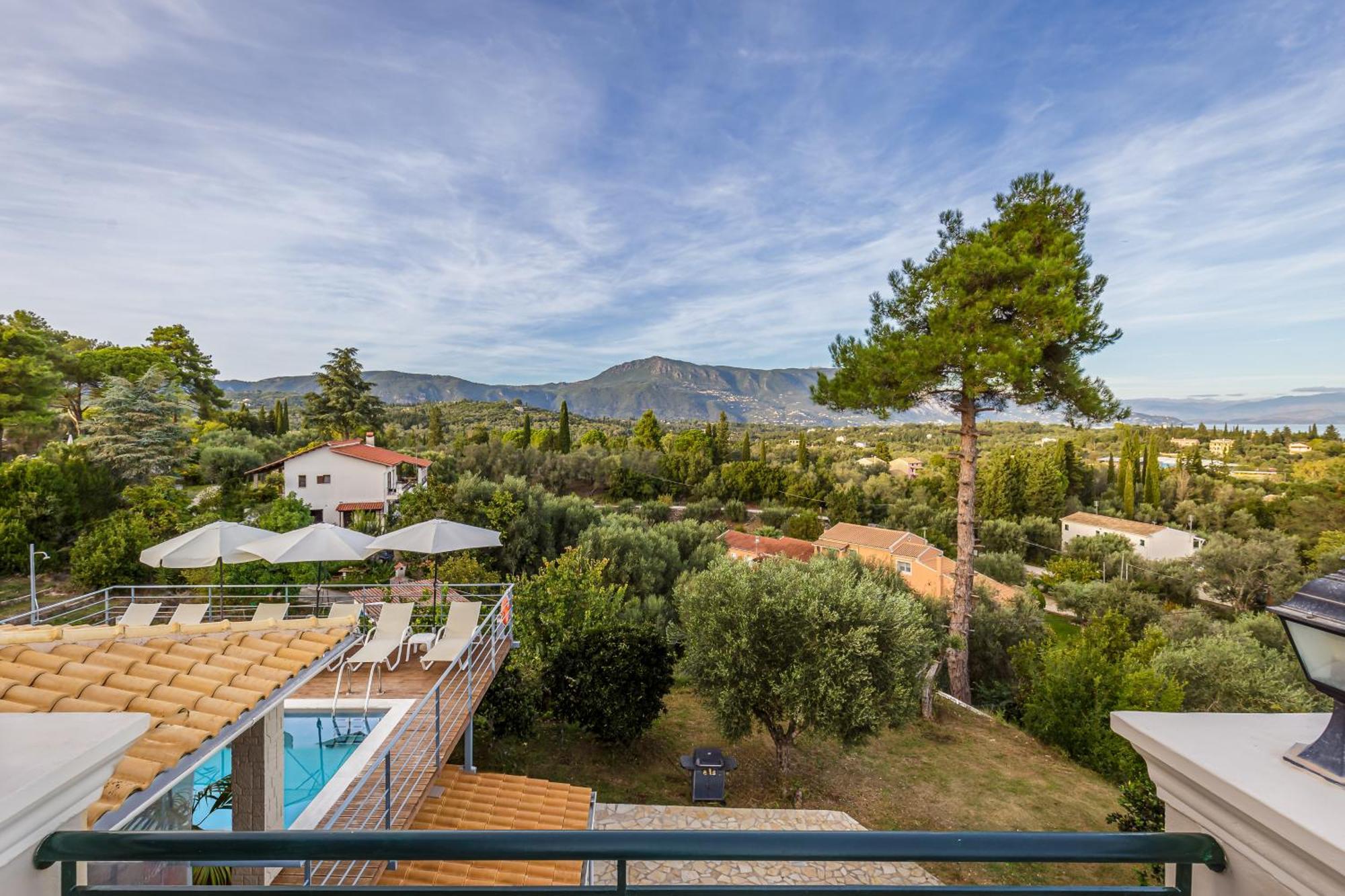 Villa Olivia Corfu - Amazing Sea-View 3 Bedroom Villa With A Pool Gazátika エクステリア 写真