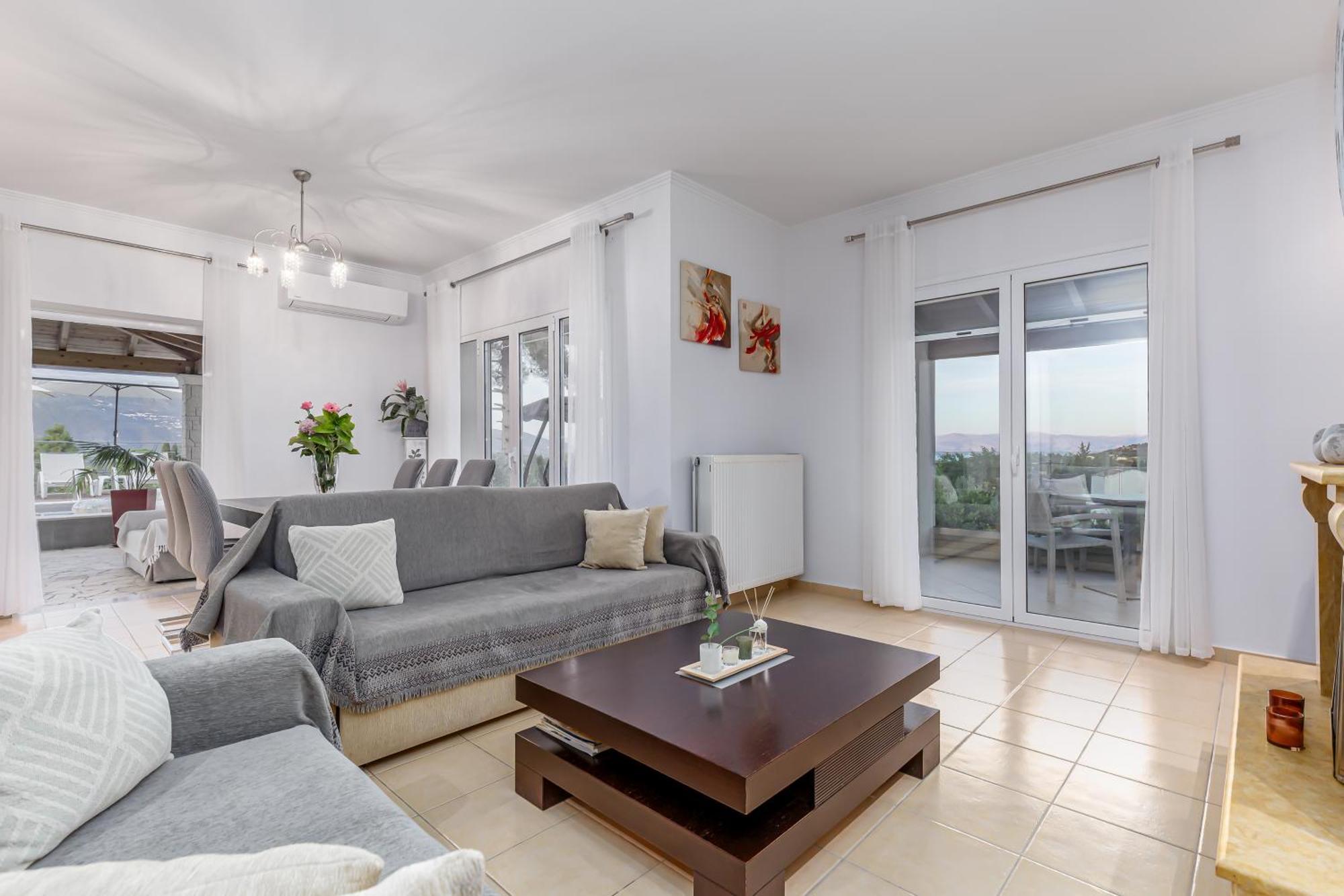 Villa Olivia Corfu - Amazing Sea-View 3 Bedroom Villa With A Pool Gazátika エクステリア 写真